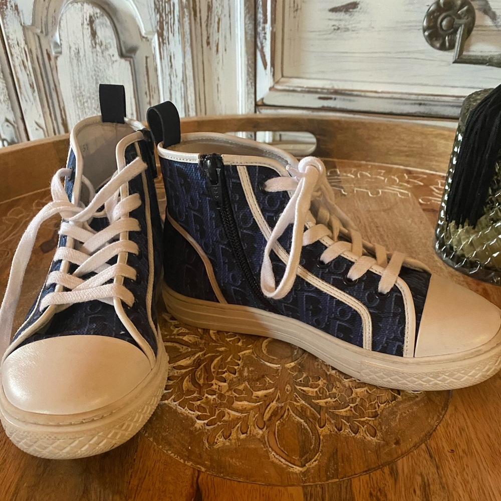 Dior Kids Sneakers in Blue and White